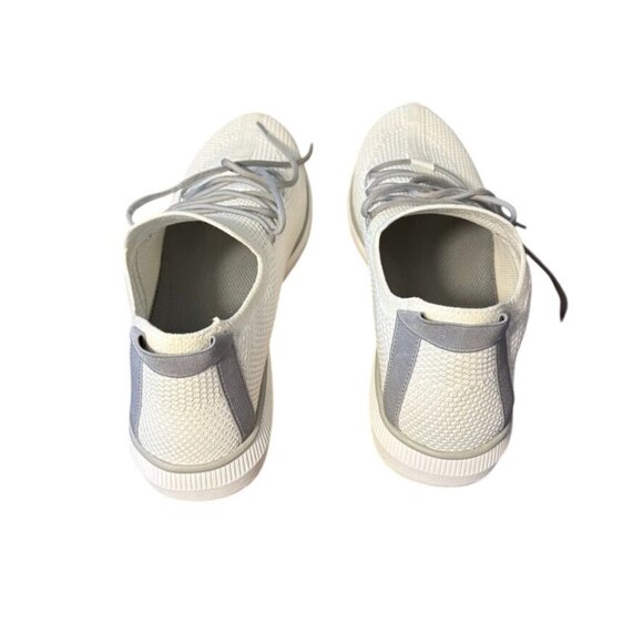 Eileen Fisher White Knit Lace-Up Sneakers For Women - Picture 4 of 8